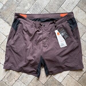 NOVARA 8" Sweep‎ Double Cycling Shorts Womens XL Padded Biking Chocolate NWT